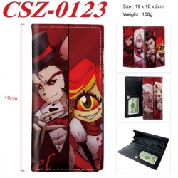 Hazbin Hotel Anime peripheral long three fold wallet 19x10x2cm