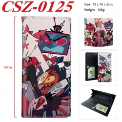 Hazbin Hotel Anime peripheral long three fold wallet 19x10x2cm