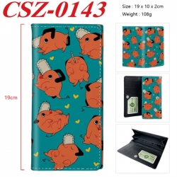 Chainsaw Man Anime peripheral long three fold wallet 19x10x2cm