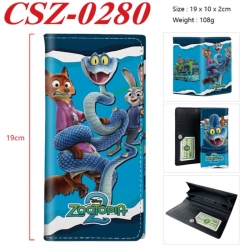Zootopia Anime peripheral long three fold wallet 19x10x2cm