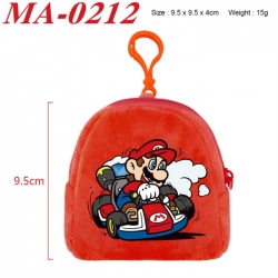 Super Mario Anime cartoon plush coin purse 9.5X9.5X4cm