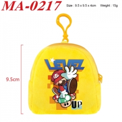 Super Mario Anime cartoon plush coin purse 9.5X9.5X4cm