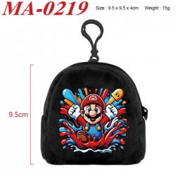 Super Mario Anime cartoon plush coin purse 9.5X9.5X4cm