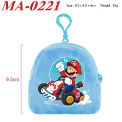 Super Mario Anime cartoon plush coin purse 9.5X9.5X4cm