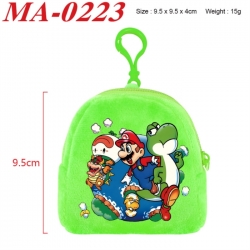 Super Mario Anime cartoon plush coin purse 9.5X9.5X4cm