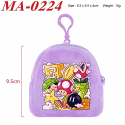 Super Mario Anime cartoon plush coin purse 9.5X9.5X4cm