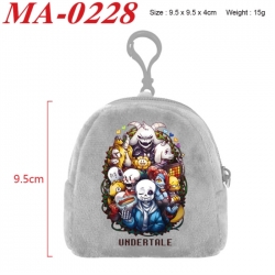 Undertale Anime cartoon plush coin purse 9.5X9.5X4cm