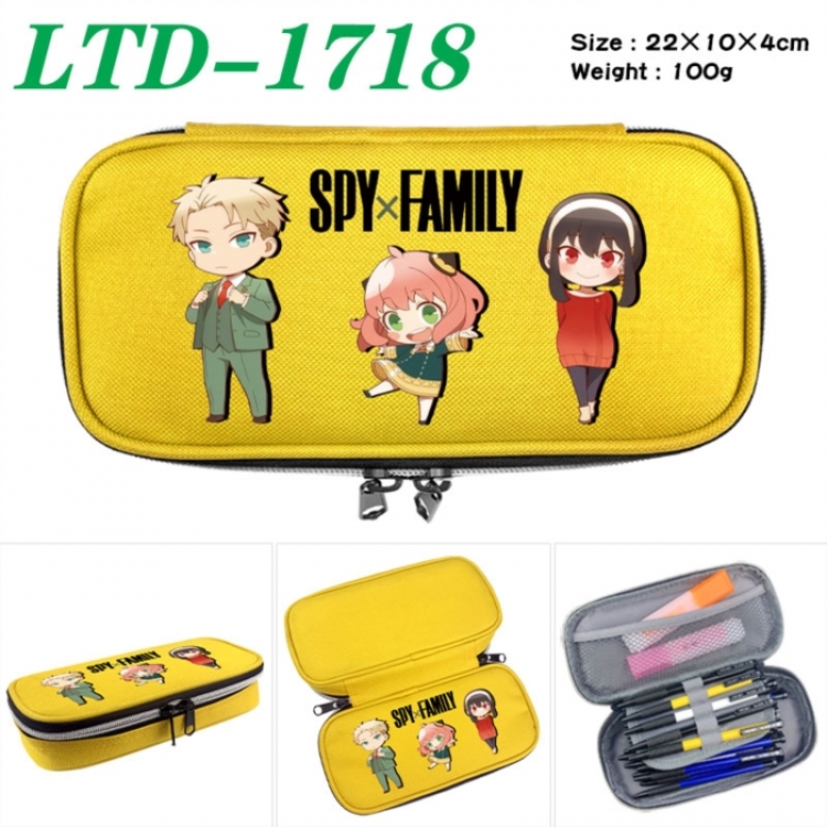 SPY×FAMILY Anime Waterproof canvas zipper clamshell pencil case pencil case 22x10x4cm