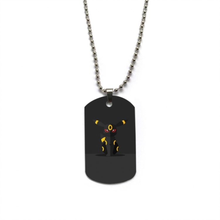Pokemon Anime double-sided full color printed military brand necklace price for 5 pcs