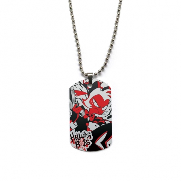 Hazbin Hotel Anime double-sided full color printed military brand necklace price for 5 pcs