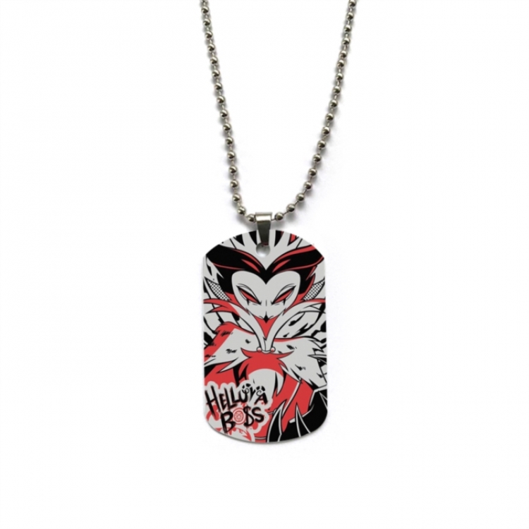 Hazbin Hotel Anime double-sided full color printed military brand necklace price for 5 pcs