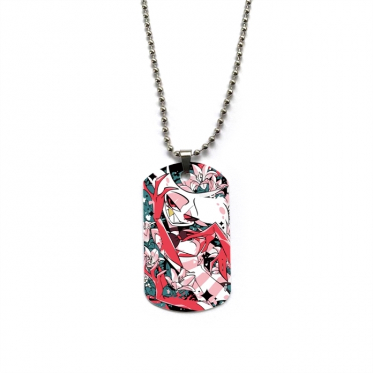 Hazbin Hotel Anime double-sided full color printed military brand necklace price for 5 pcs