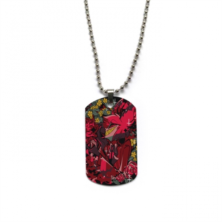 Hazbin Hotel Anime double-sided full color printed military brand necklace price for 5 pcs
