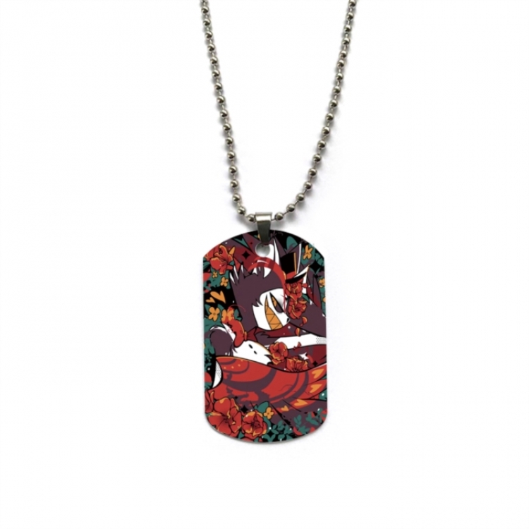 Hazbin Hotel Anime double-sided full color printed military brand necklace price for 5 pcs