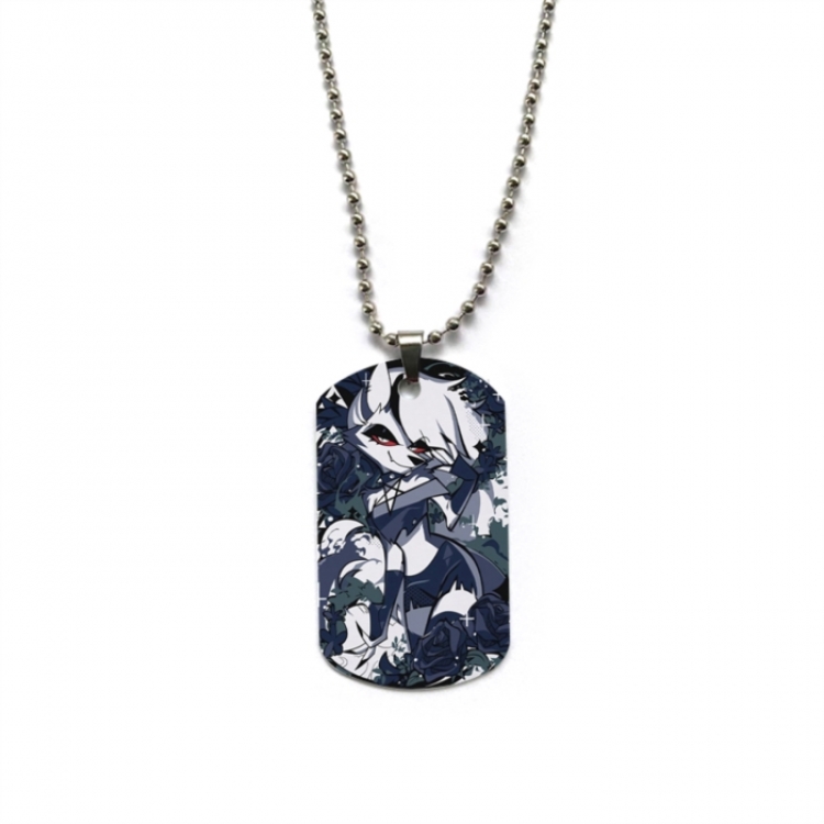 Hazbin Hotel Anime double-sided full color printed military brand necklace price for 5 pcs