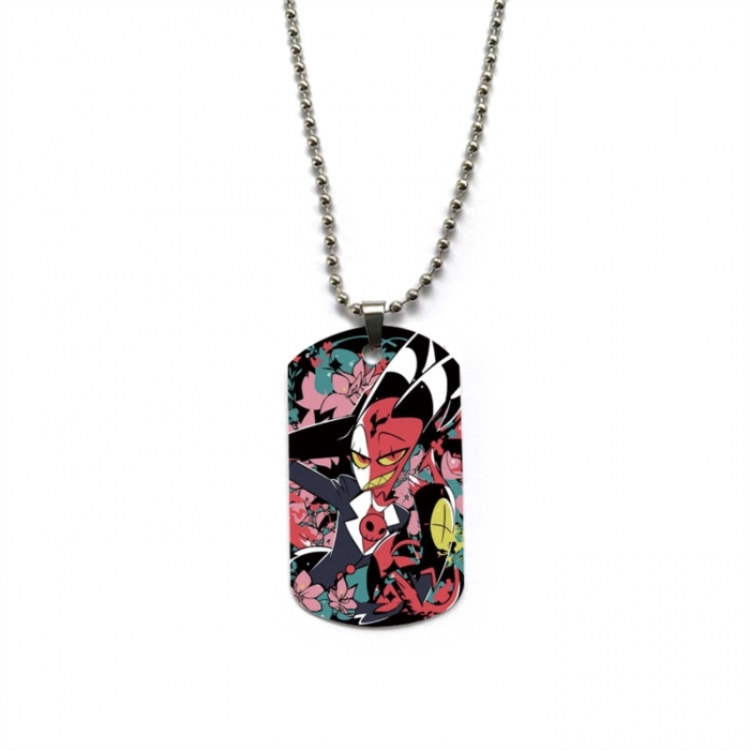 Hazbin Hotel Anime double-sided full color printed military brand necklace price for 5 pcs