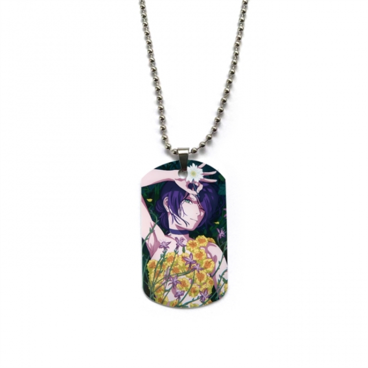 Chainsaw Man Anime double-sided full color printed military brand necklace price for 5 pcs