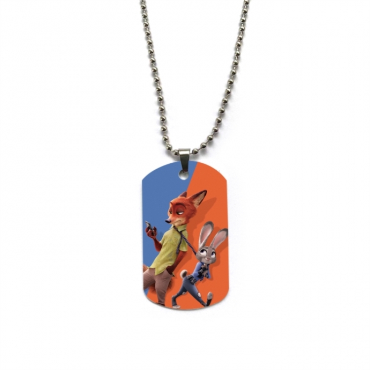 Zootopia Anime double-sided full color printed military brand necklace price for 5 pcs