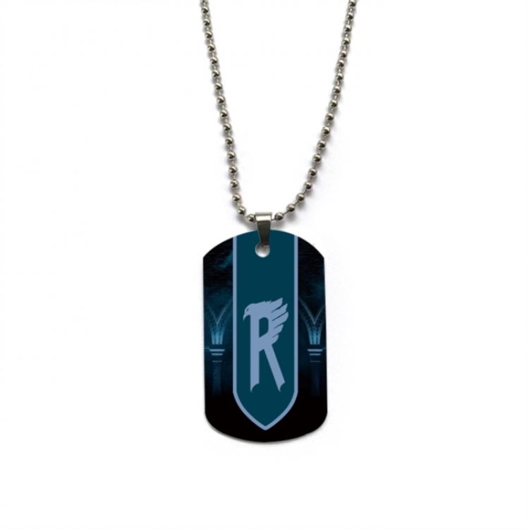 Harry Potter Anime double-sided full color printed military brand necklace price for 5 pcs