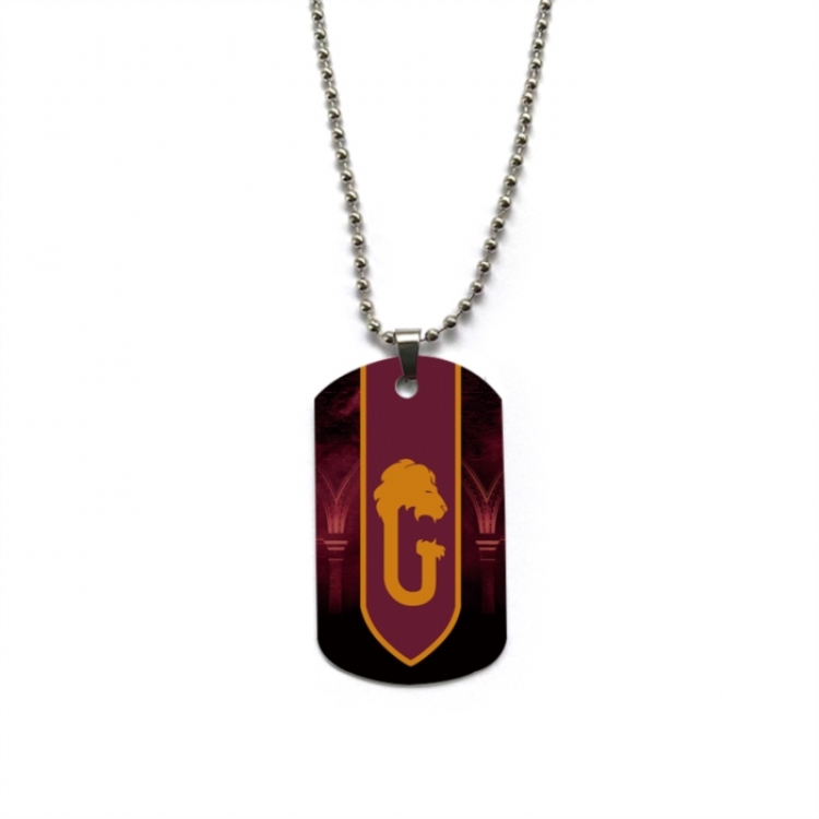 Harry Potter Anime double-sided full color printed military brand necklace price for 5 pcs