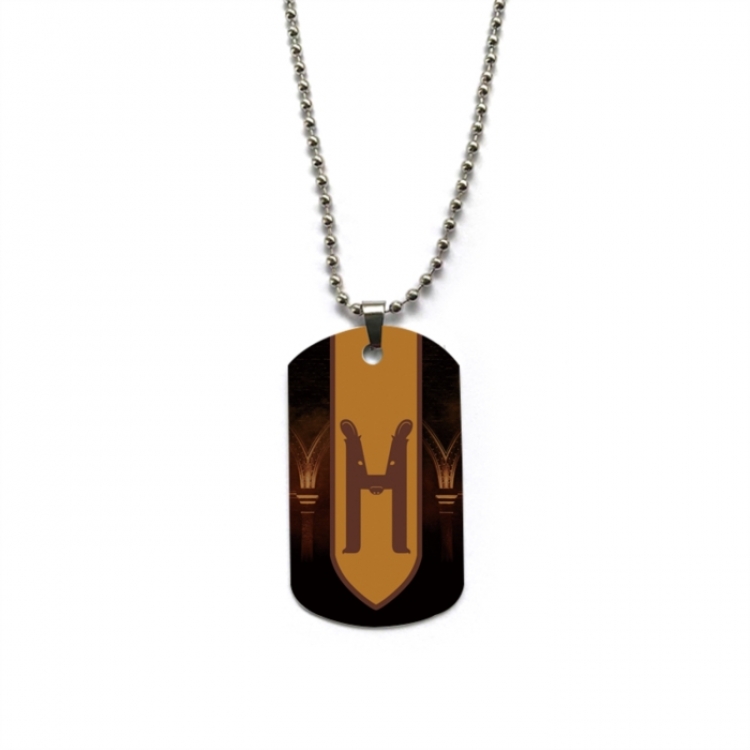 Harry Potter Anime double-sided full color printed military brand necklace price for 5 pcs