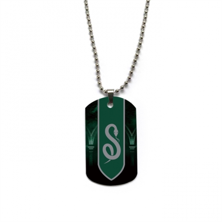 Harry Potter Anime double-sided full color printed military brand necklace price for 5 pcs