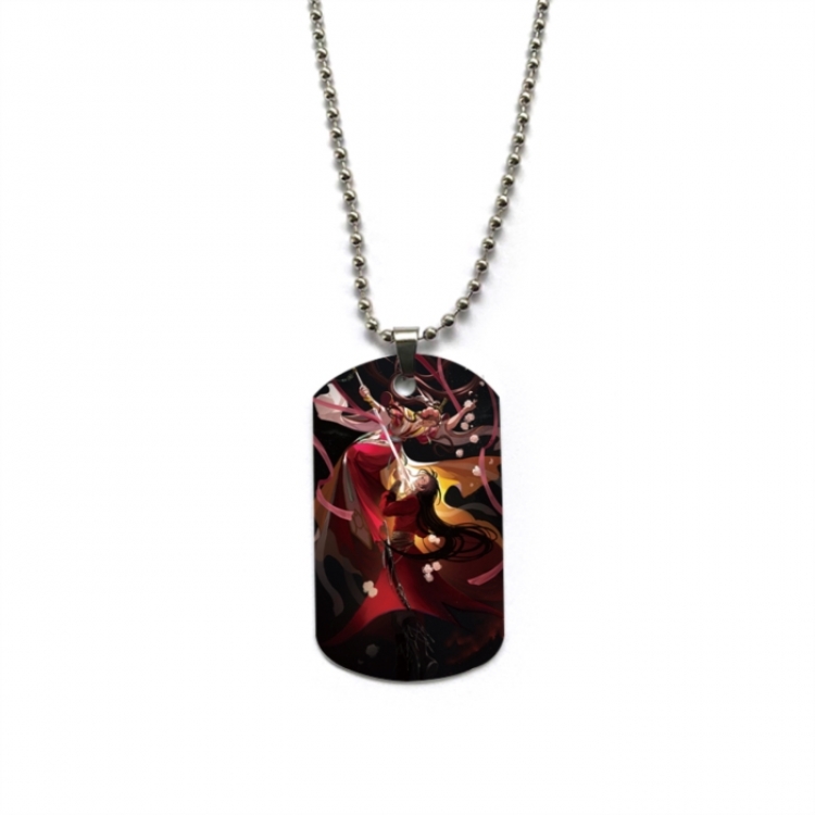Heaven Official's Blessing Anime double-sided full color printed military brand necklace price for 5 pcs