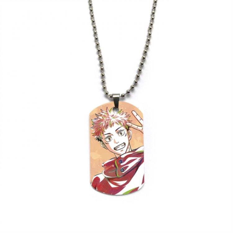 Jujutsu Kaisen Anime double-sided full color printed military brand necklace price for 5 pcs