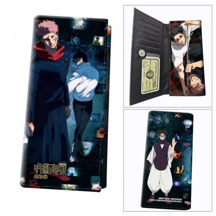 Jujutsu Kaisen Anime wallet long wallet buckle storage bag 18.5x9.5x2CM 100g