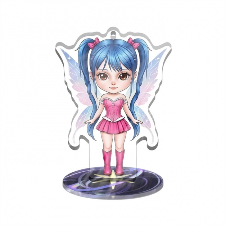 KATSEYE Q version Multifunctional Acrylic Keychain Stand figure Plates Keychain 8cm