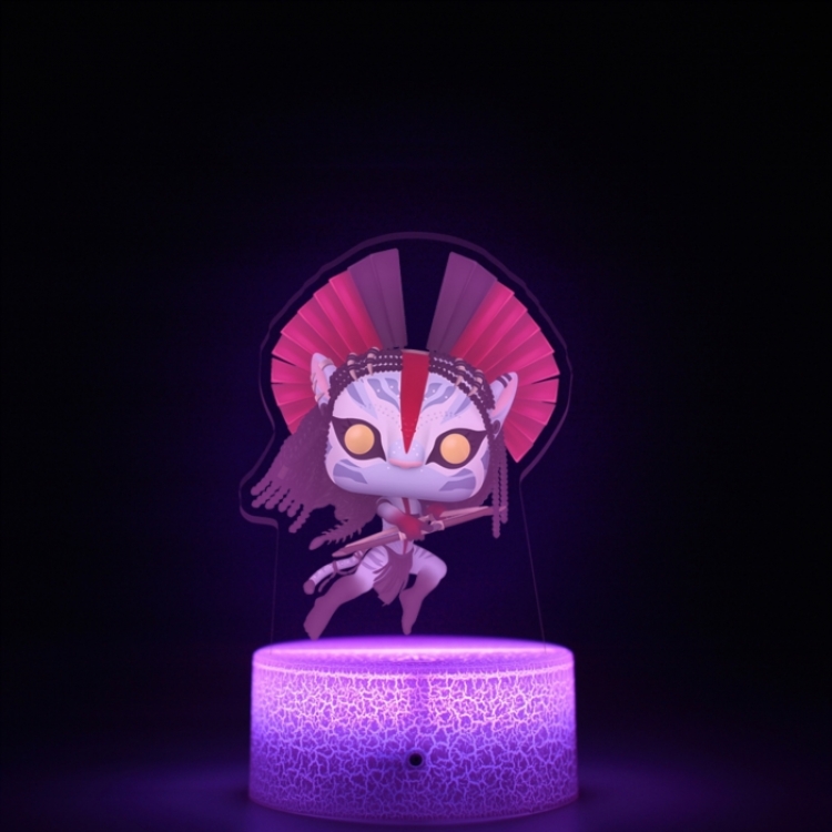 Avatar Acrylic Night Light 16 Color-changing USB Interface Box Set 19X7X4CM white base