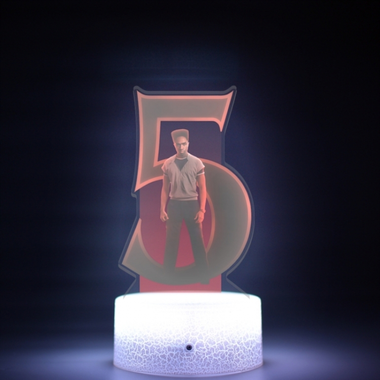 Stranger Things Acrylic Night Light 16 Color-changing USB Interface Box Set 19X7X4CM white base