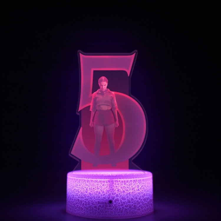Stranger Things Acrylic Night Light 16 Color-changing USB Interface Box Set 19X7X4CM white base