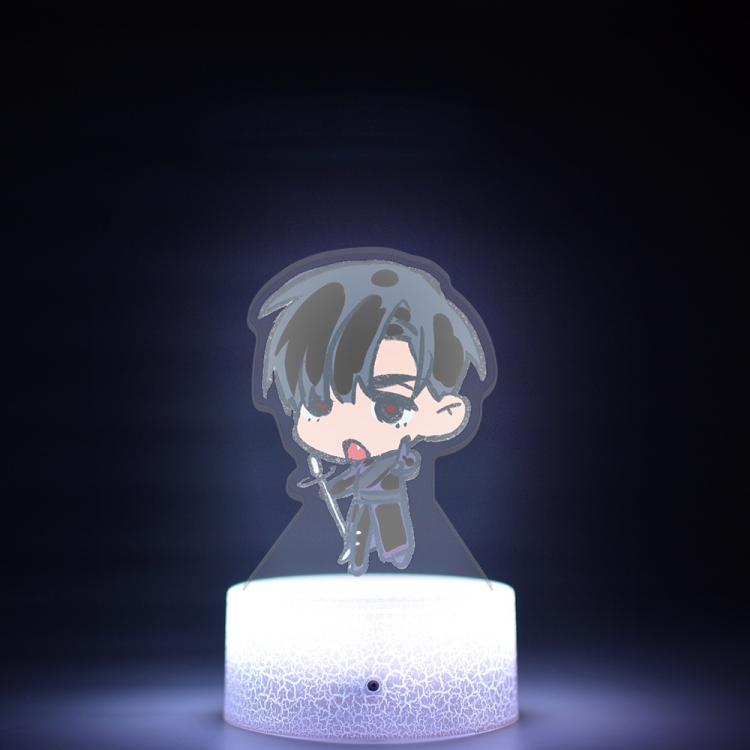 Alien Stage Q version Acrylic night light 16 kinds of color changing USB interface box 14X7X4CM white base