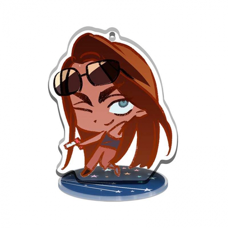  Alien Stage Q version Multifunctional Acrylic Keychain Stand figure Plates Keychain 8cm