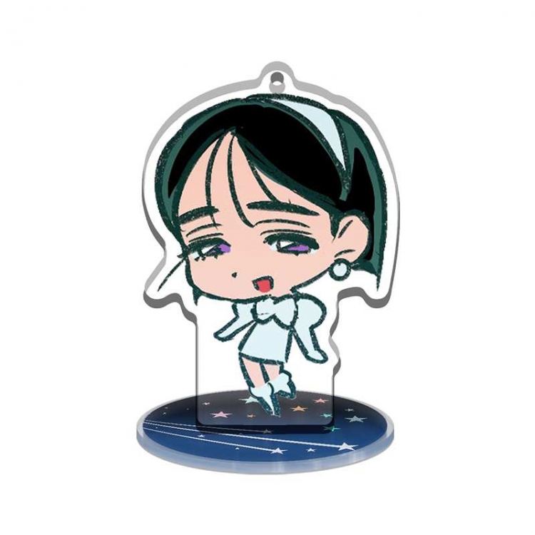  Alien Stage Q version Multifunctional Acrylic Keychain Stand figure Plates Keychain 8cm