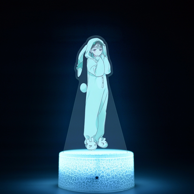 Alien Stage Acrylic Night Light 16 Color-changing USB Interface Box Set 19X7X4CM white base