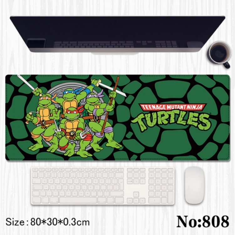 TURTLES Anime peripheral computer mouse pad office desk pad multifunctional pad 80X30X0.3cm