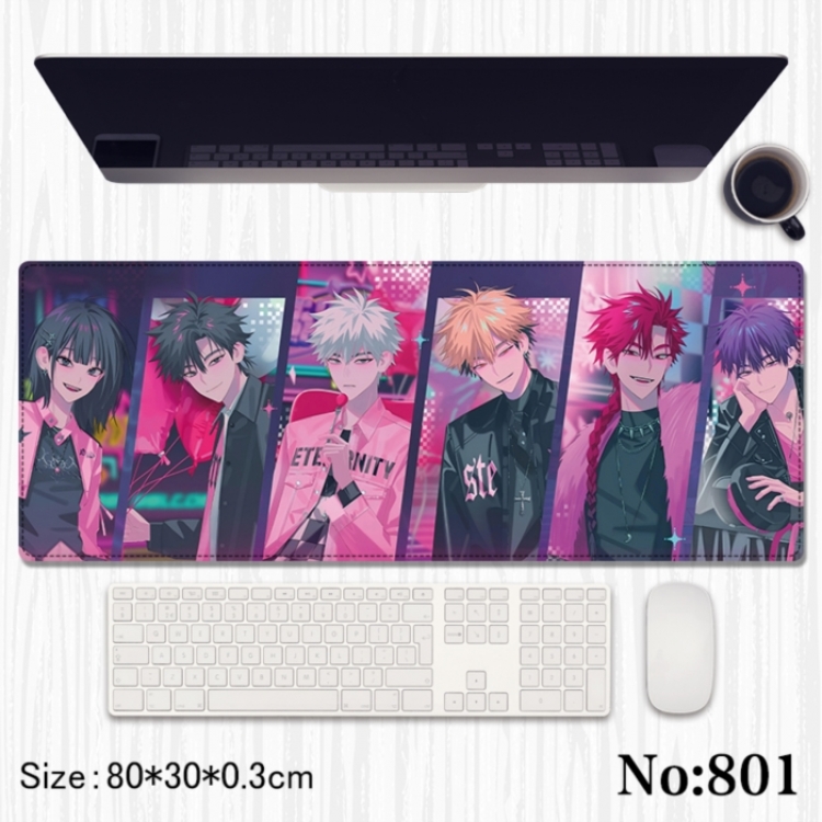 Time agent Anime peripheral computer mouse pad office desk pad multifunctional pad 80X30X0.3cm