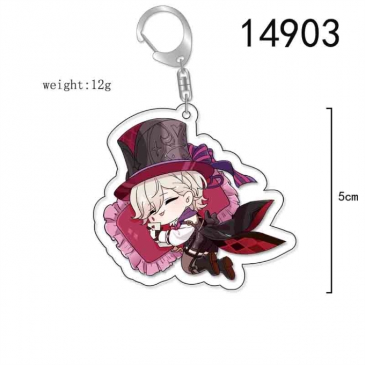 Genshin Impact Anime Acrylic Keychain Charm price for 5 pcs