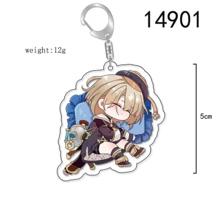 Genshin Impact Anime Acrylic Keychain Charm price for 5 pcs