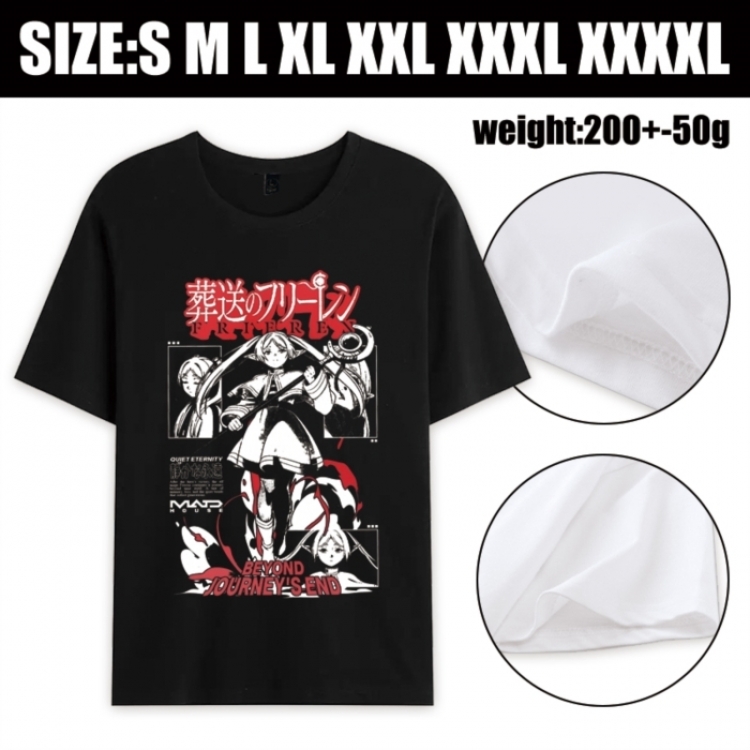 Frieren: Beyond Journey's Anime printed pure cotton short sleeved T-shirt from S to 4XL