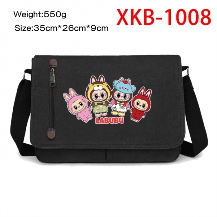 Labubu Anime Retro Canvas Shoulder Bag Crossbody Bag Mailman Bag 35x26x9cm