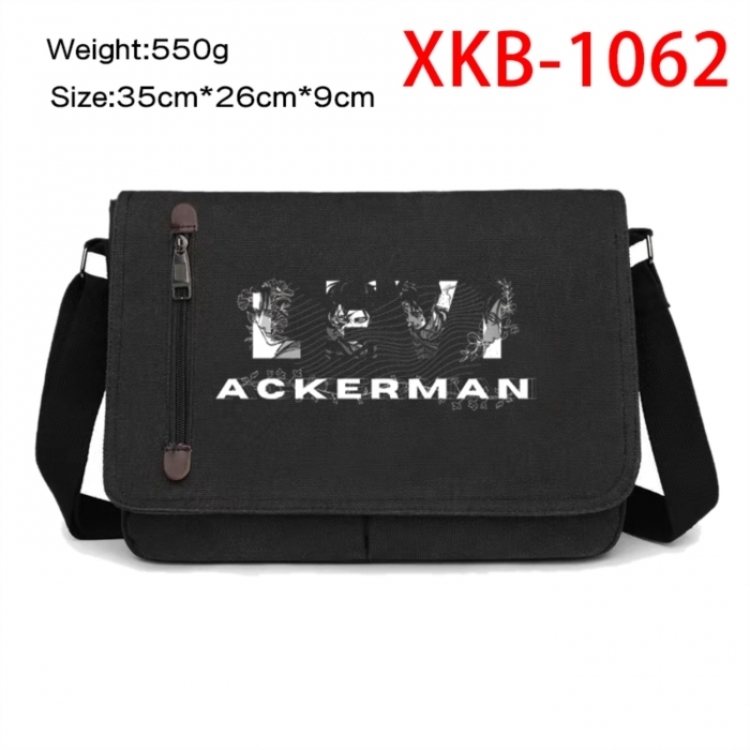 Shingeki no Kyojin Anime Retro Canvas Shoulder Bag Crossbody Bag Mailman Bag 35x26x9cm