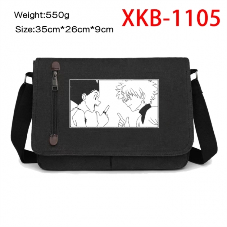 HunterXHunter Anime Retro Canvas Shoulder Bag Crossbody Bag Mailman Bag 35x26x9cm