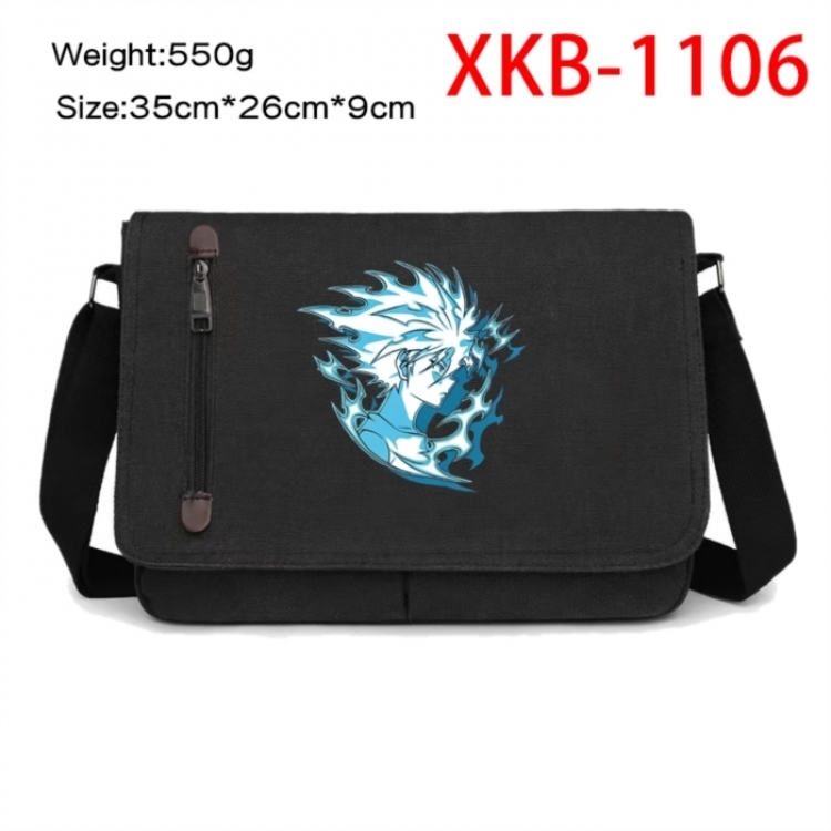 HunterXHunter Anime Retro Canvas Shoulder Bag Crossbody Bag Mailman Bag 35x26x9cm
