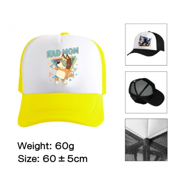 Bluey Anime mesh cap peaked cap sun hat 60cm