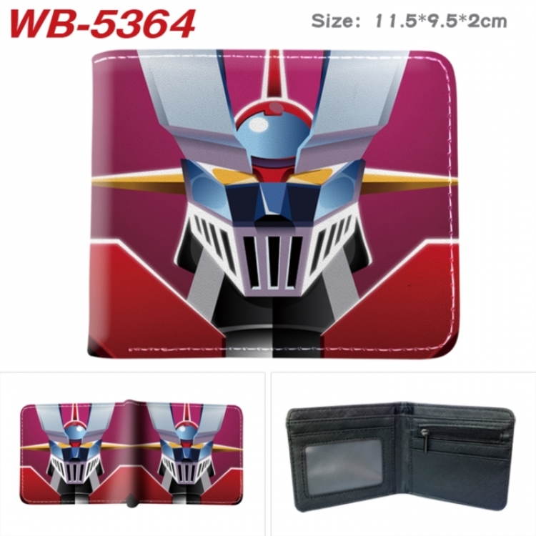 Mazinger-Z Animation color PU leather half fold wallet 11.5X9X2CM