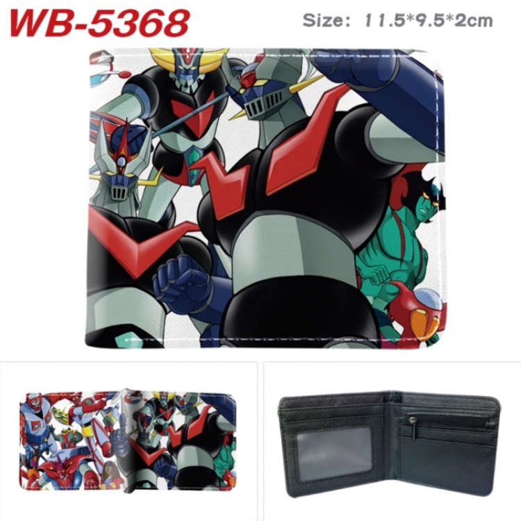 Mazinger-Z Animation color PU leather half fold wallet 11.5X9X2CM