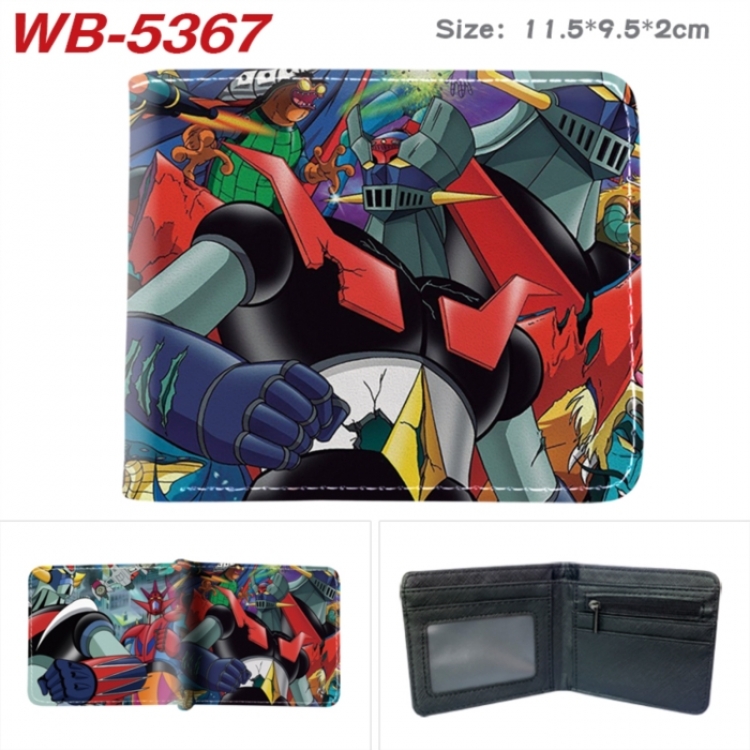 Mazinger-Z Animation color PU leather half fold wallet 11.5X9X2CM